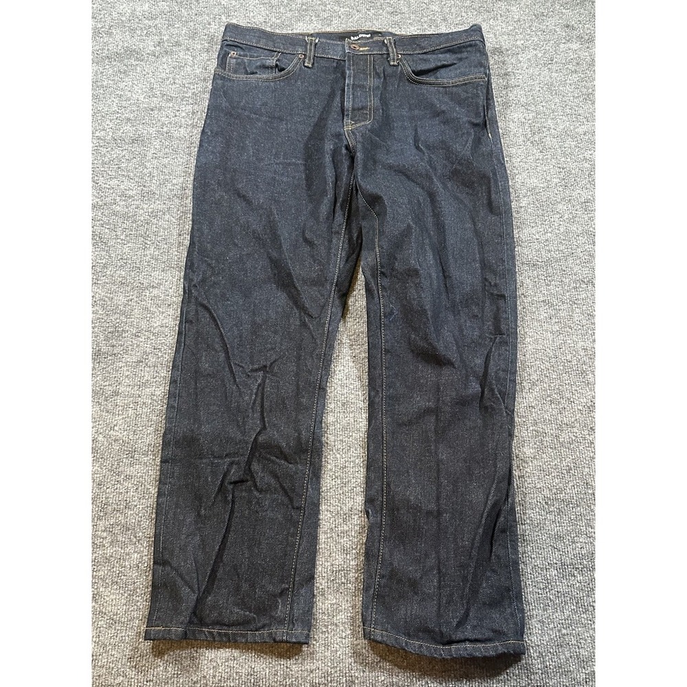 Baldwin Jeans Men's 36x28 The 76 Mid Rise Taper Fit Dark Wash EUC